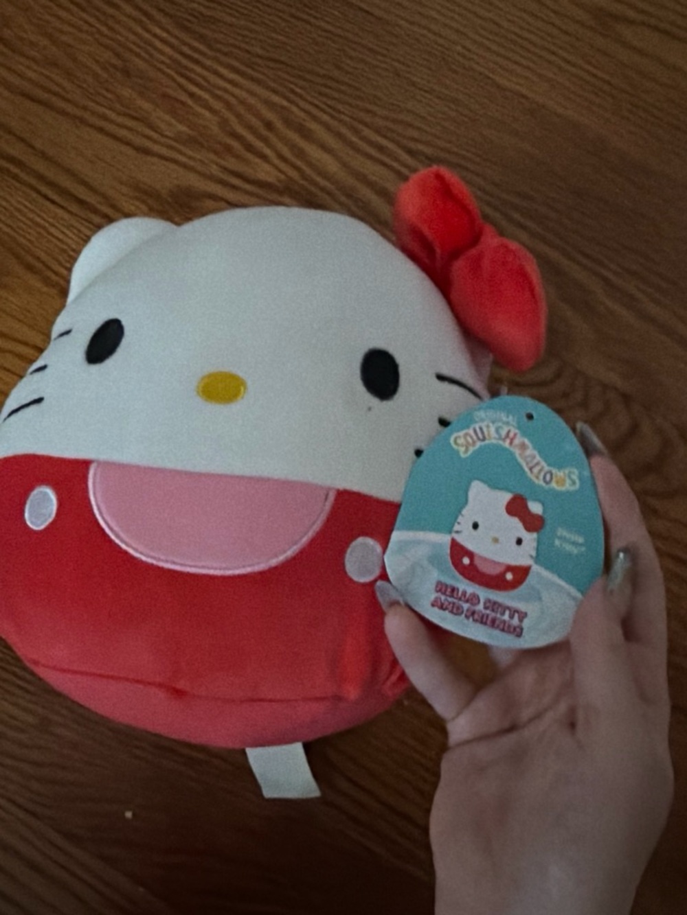 Hello Kitty Red, White & Pink Round Plush by Sanrio
